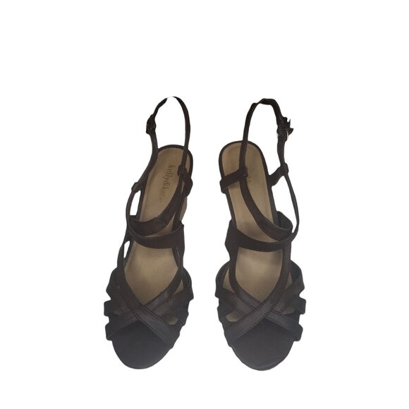 Kelly and Katie Wedge Sandals Women Sz 9 Strappy Brown Boho Summer‎ Espadrille - Picture 3 of 6